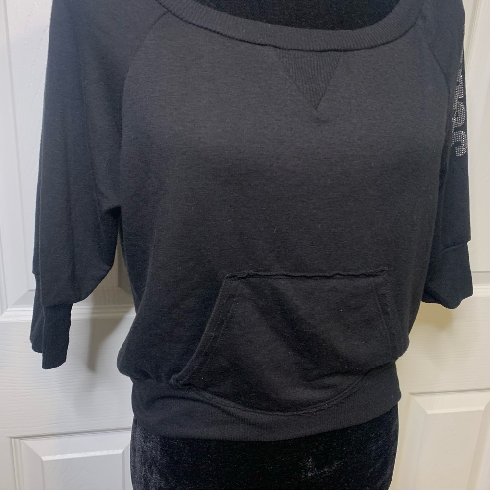 Guess Rhinestone Sleeve Sweatshirt - Picture 3 of 5